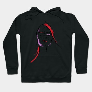 Single Line - Woman Portrait Hoodie